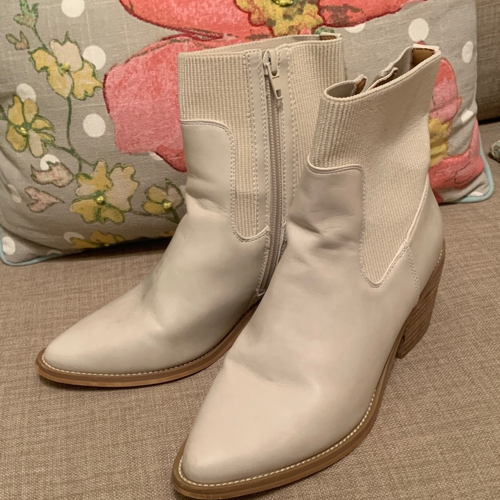 DV by Dolce Vita Cream Ankle Boots